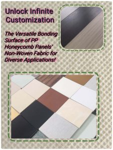 Customizable PP honeycomb panels bonding with diverse materials.