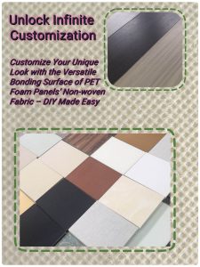 PET foam panel with non-woven fabric for DIY customization.